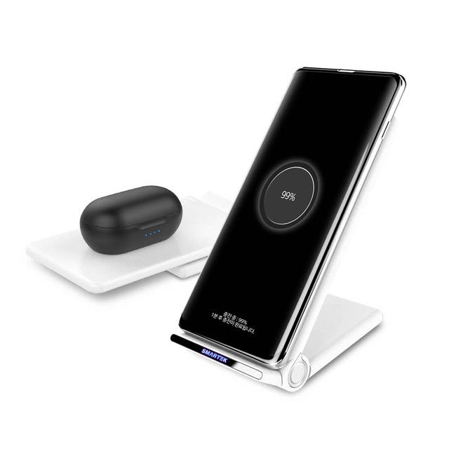 [스마텍] [본사] 접이식 스마트폰 무선 충전기 I 심플 디자인 편리한 휴대 ST-FW1