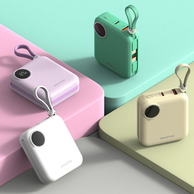 [스마텍] [본사] 올인원 팬시 초미니 4대 동시충전 보조배터리 I 키링 스트랩 STPB-FB1