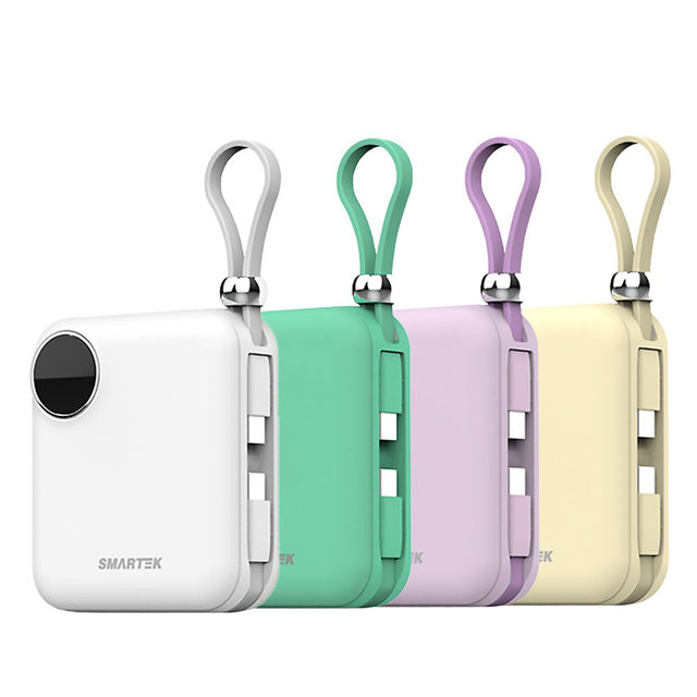 [스마텍] [본사] 올인원 팬시 초미니 4대 동시충전 보조배터리 I 키링 스트랩 STPB-FB1