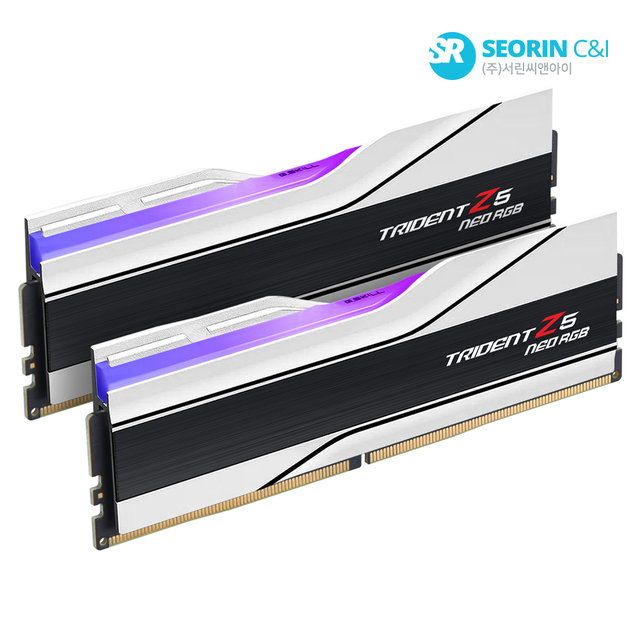 [서린공식] 지스킬 DDR5 6000 CL36 TRIDENT Z5 NEO RGB J 화이트 패키지 32GB(16Gx2)