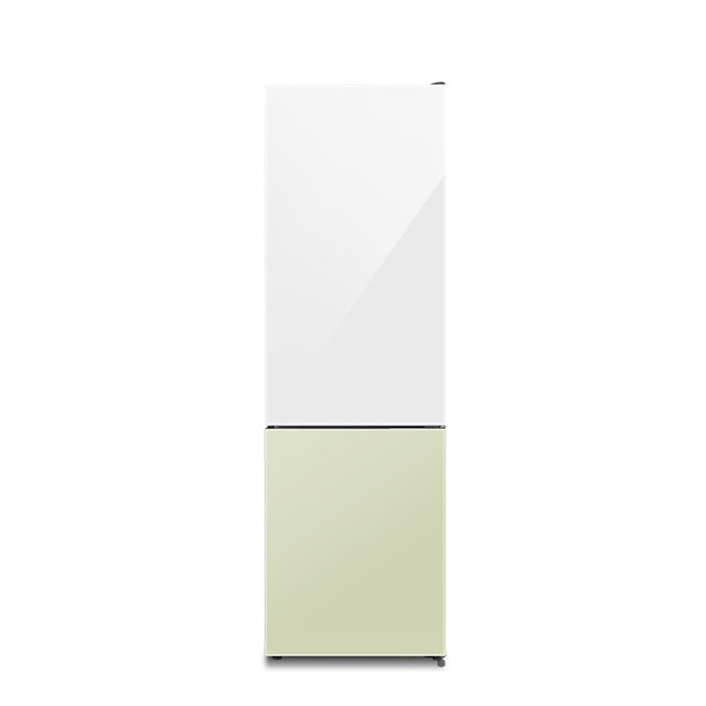 하이얼 글램글라스 냉장고 HRP255MDWG 244L 화이트+세이지그린
