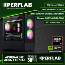 [하이마트] PERFLAB 라이젠5 9600 RTX 5070 12GB 32GB 1TB 게이밍 컴퓨터 데스크탑 조립 PC