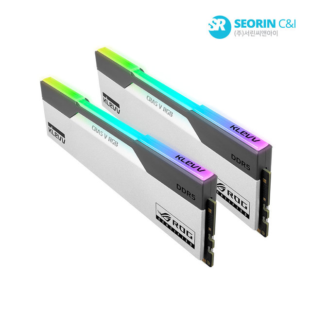 [서린공식] 에센코어 클레브 DDR5-7200 CL34 CRAS V RGB ROG 패키지 서린 (48GB(24Gx2))
