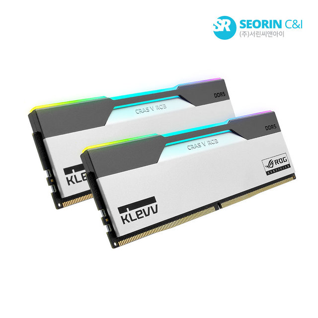 [서린공식] 에센코어 클레브 DDR5-7200 CL34 CRAS V RGB ROG 패키지 서린 (48GB(24Gx2))