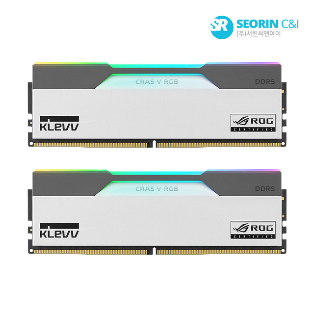 [서린공식] 에센코어 클레브 DDR5-7200 CL34 CRAS V RGB ROG 패키지 서린 (48GB(24Gx2))