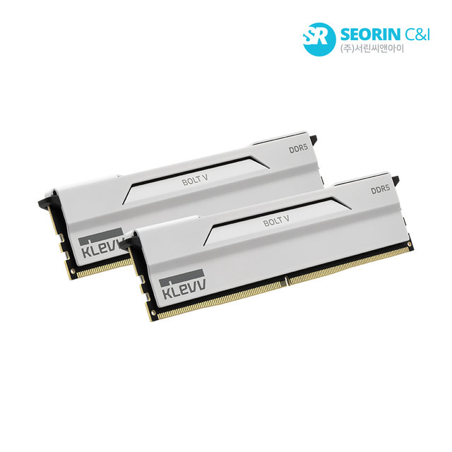 [서린공식] 에센코어 클레브 DDR5-6000 CL30 BOLT V 화이트 패키지 서린 (64GB(32Gx2)