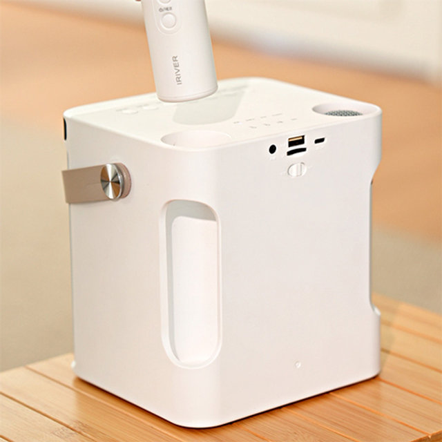 [비밀특가] 아이리버 홈파티 휴대용 듀얼마이크 노래방 스피커 BTS-805