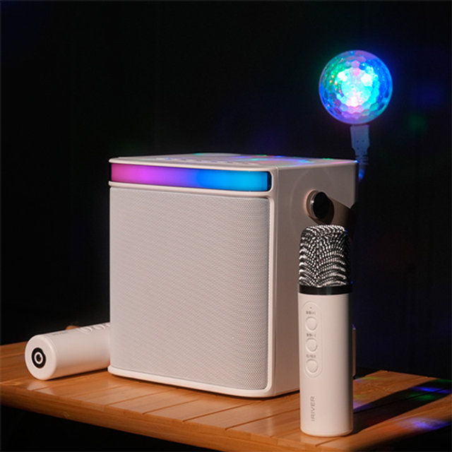 [비밀특가] 아이리버 홈파티 휴대용 듀얼마이크 노래방 스피커 BTS-805