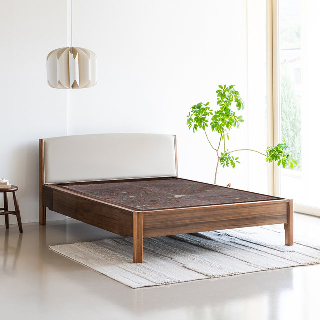 온다움 퀸 돌침대 브라운팔보석+리프트테이블구성