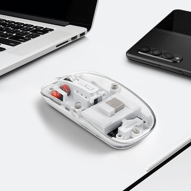 [한정특가] 인싸템 블루투스 2대 리시버 무선연결 블루투스 투명마우스 STM-IV100