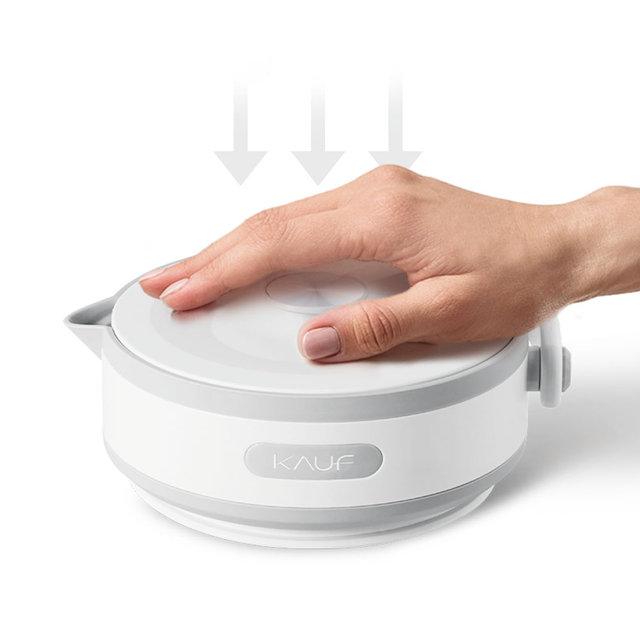 [카프] [본사]  휴대용 스텐304 실리콘 접이식 온수포트 I 편리한 손잡이 KF-PEO1