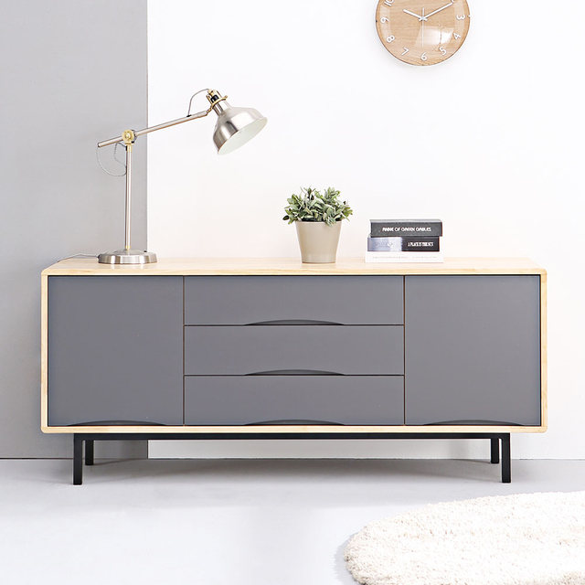 아듀 티비다이 TV장 원목 도어 높은 거실장 1500