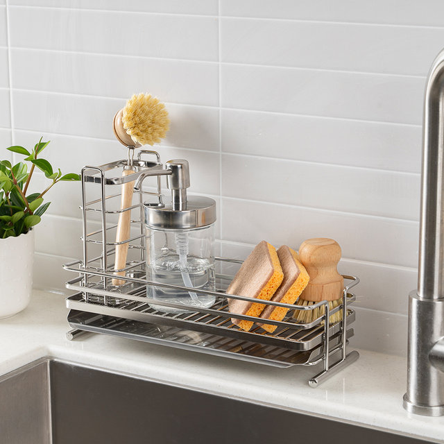 오리지니크 스텐 압연 싱크캐디 수세미 건조대 주방 거치대