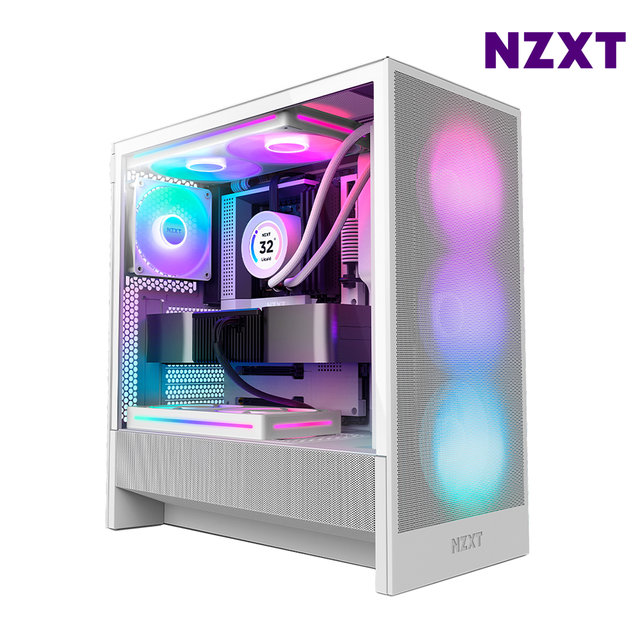 NZXT H5 FLOW RGB V2 화이트 PC케이스 미들타워케이스 최종 125220 WON