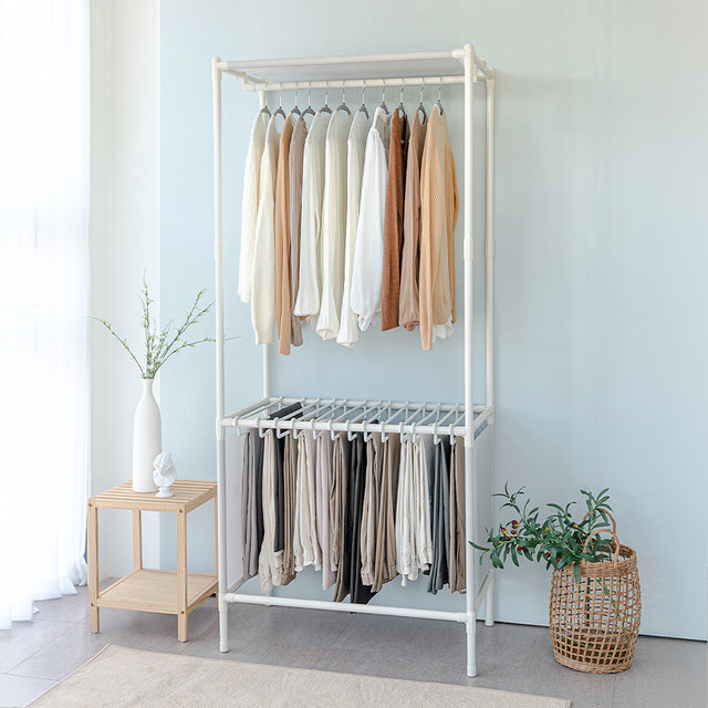 [비밀특가] 철제 무볼트 드레스룸 조립식 시스템 싱글 바지걸이행거