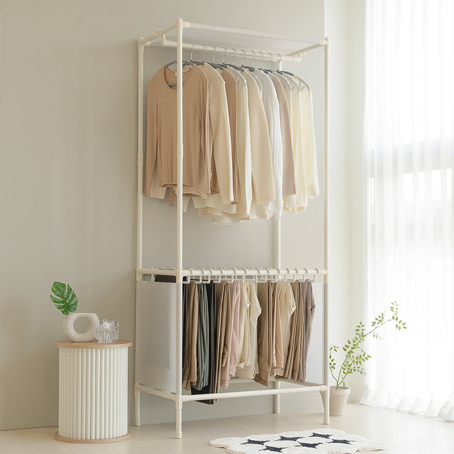 [비밀특가] 철제 무볼트 드레스룸 조립식 시스템 싱글 바지걸이행거