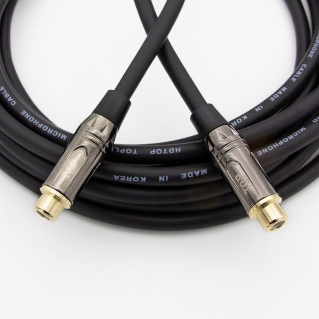 HDTOP 국산 메탈 RCA 암암 FF 연장 케이블 블랙 40M HT-TP3115