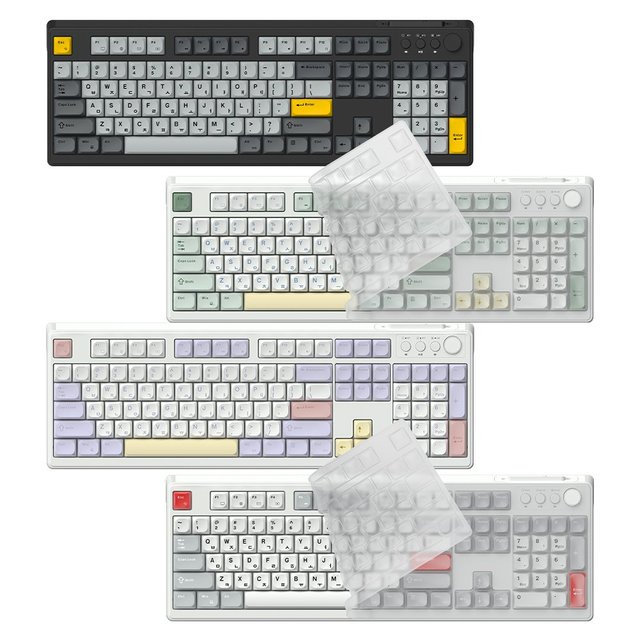 GK104 OfficeMaster 3모드 저소음 멤브레인 키보드 (퍼플하트)
