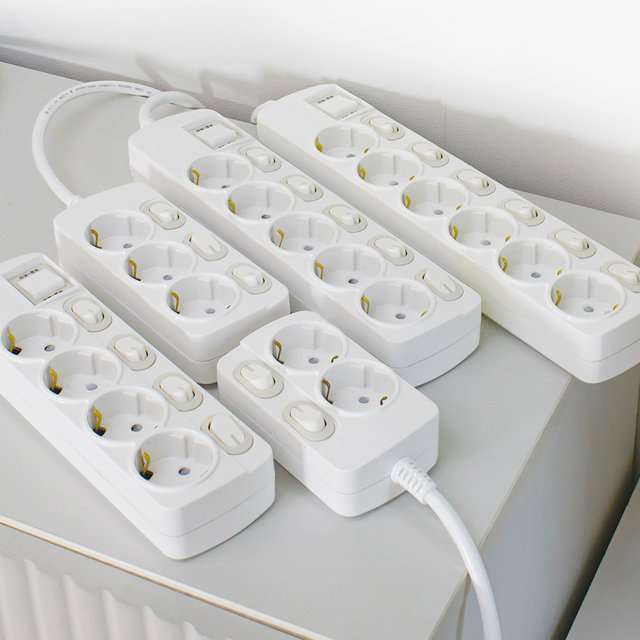 THE 슬림플러그 국산 개별 3구 멀티탭 납작 플러그 스위치 45cm