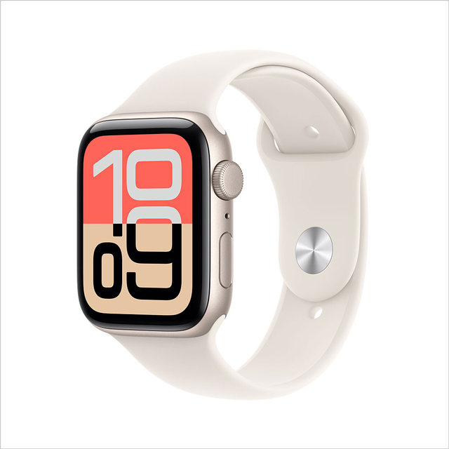 [1차예약ㅣ9/19 배송] 애플워치 SE 3 44mm , GPS (스타라이트 알루미늄 , 스타라이트 스포츠 밴드 , M/L)-[MEHJ4KH/A]
