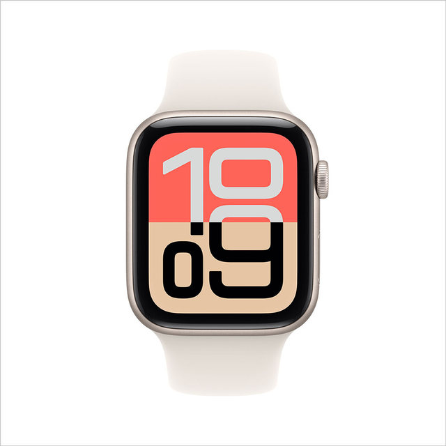 [1차예약ㅣ9/19 배송] 애플워치 SE 3 44mm , GPS + Cellular (스타라이트 알루미늄 , 스타라이트 스포츠 밴드 , S/M)-[MEPE4KH/A]