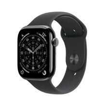 Apple 애플워치 11 42mm, GPS + Cellular (슬레이트 티타늄, 블랙 스포츠 밴드, S/M) - [MF8R4KH/A]