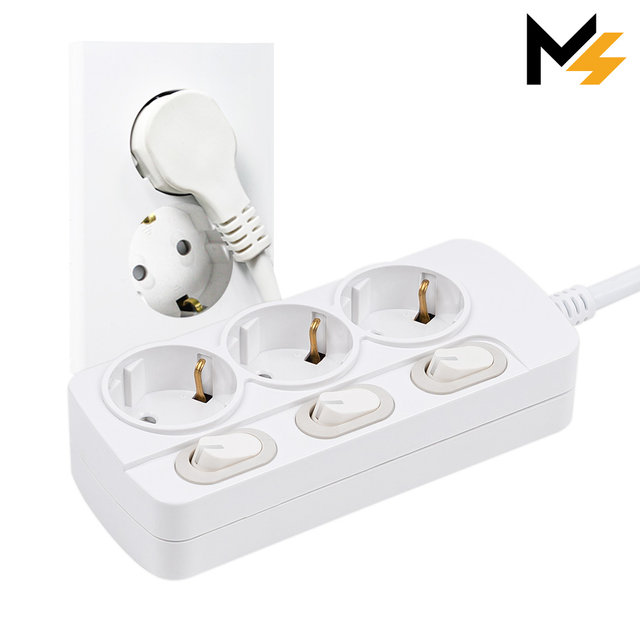 THE 슬림플러그 국산 개별 3구 멀티탭 납작 플러그 스위치 1.5m