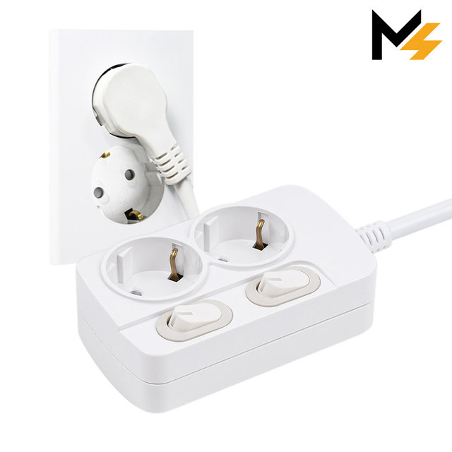 THE 슬림플러그 국산 개별 2구 멀티탭 납작 플러그 스위치 45cm