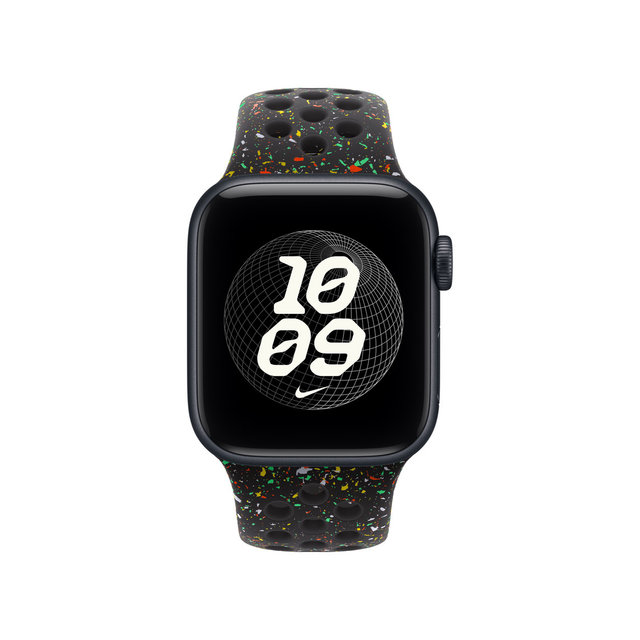 애플워치밴드 Nike 스포츠 밴드 40mm [미드나이트 블랙, S/M] - [MG9X4FE/A]