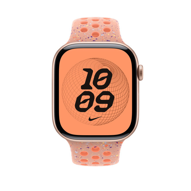애플워치밴드 Nike 스포츠 밴드 46mm [알펜글로우 핑크, S/M] - [MGC64FE/A]