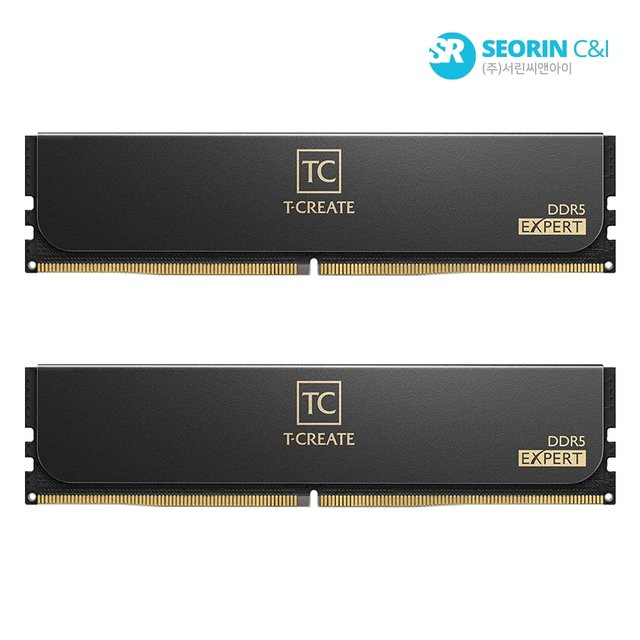 [서린공식] 팀그룹 T-CREATE DDR5-6400 CL42 EXPERT 블랙 패키지 서린 (128GB(64Gx2))