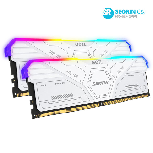 [서린공식] 게일 DDR5-6000 CL38 GEMINI RGB White 패키지 (32GB(16Gx2))