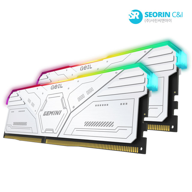 [서린공식] 게일 DDR5-6000 CL38 GEMINI RGB White 패키지 (32GB(16Gx2))