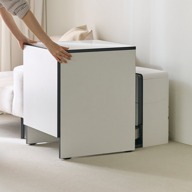 하이드 로봇청소기수납장500 로보락수납장 삼성 호환 슬라이드형