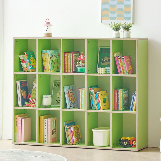 오즈 어린이 책장 유아 아기 키즈 교구장 3단 와이드