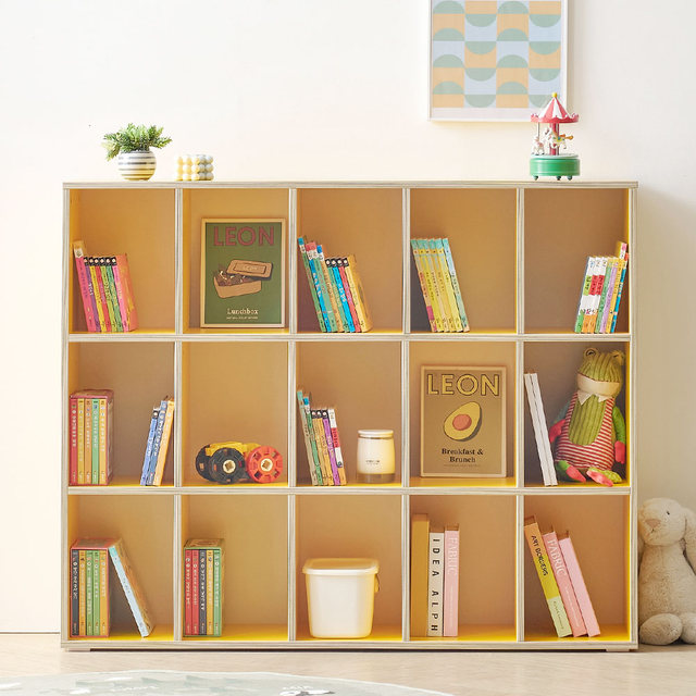 오즈 어린이 책장 유아 아기 키즈 교구장 3단 와이드