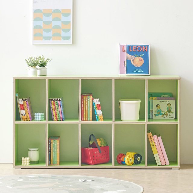 오즈 어린이 책장 유아 아기 키즈 교구장 3단 와이드