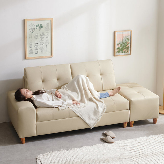 국내제작 르본 CL라텍스 3인가죽소파+스툴 SF4043R [착불]