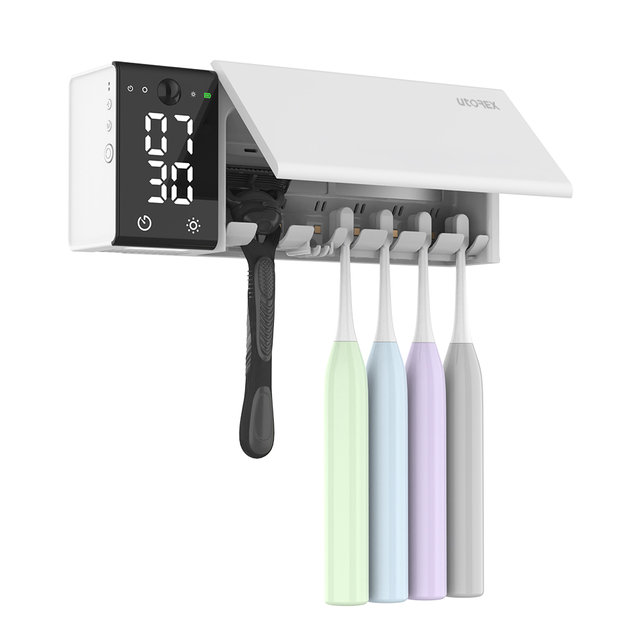 유토렉스 가정용 무선 히팅 UV 살균 건조 USB 충전식 칫솔살균기 네오큐브 URT-145CH 자동살균 건조기 단품