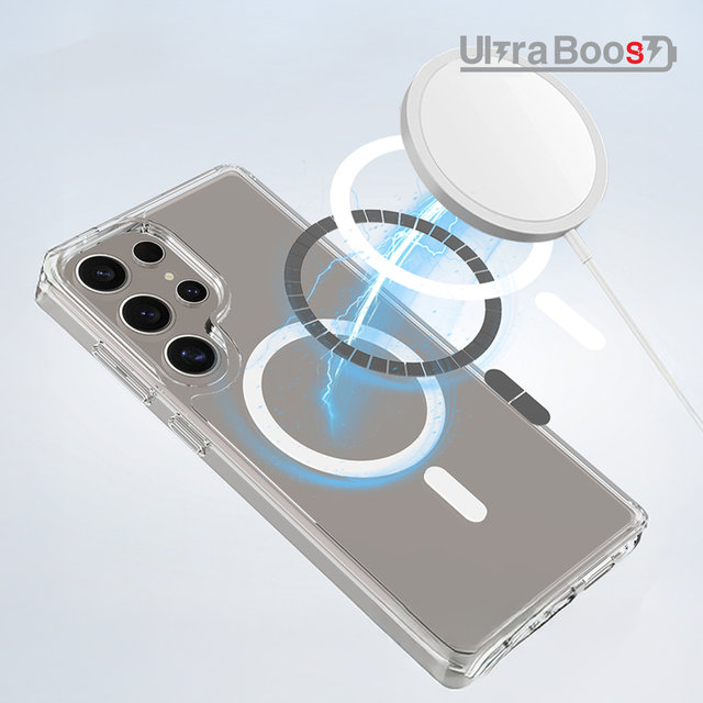 울트라부스트 맥세이프 클리어 케이스+고화질 액정보호 방탄보호필름 Galaxy S25 Ultra