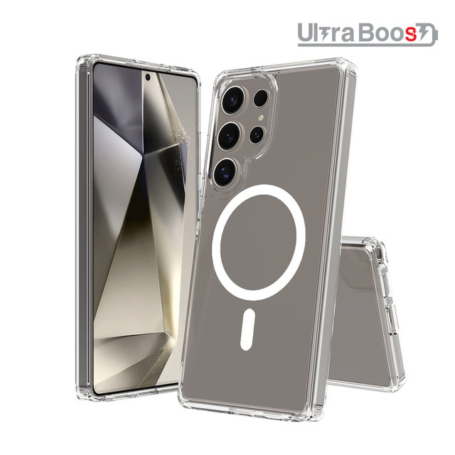 울트라부스트 맥세이프 클리어 케이스+고화질 액정보호 방탄보호필름 Galaxy S25 Ultra