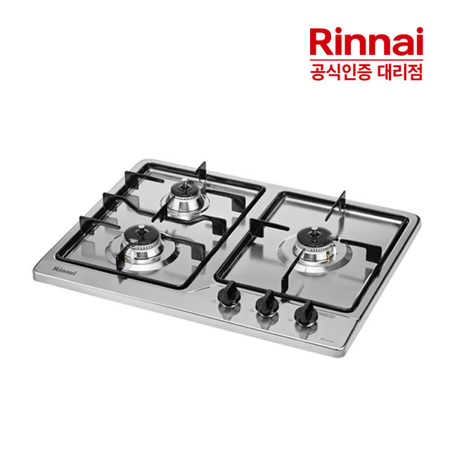 [전국설치] 린나이 빌트인 스마트센서 3구 고화력 가스레인지 RBR-S3203D HM