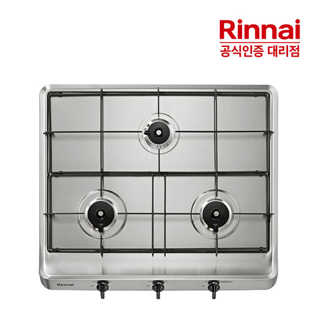[전국설치]린나이 3구 빌트인 가스레인지 RBR-S3001D 자동화력조절센서 가스쿡탑 HM