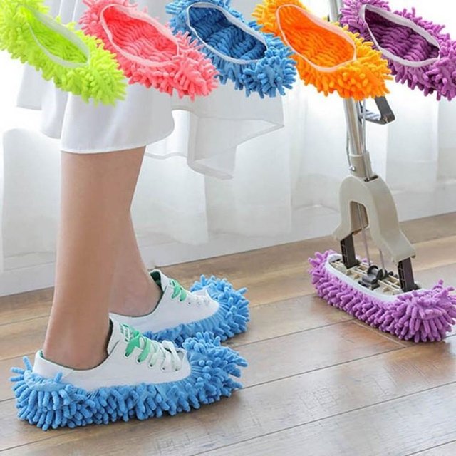 클린 탈부착 덧신 가볍게 신고 벗는 발걸레 쉬운 청소 세탁 