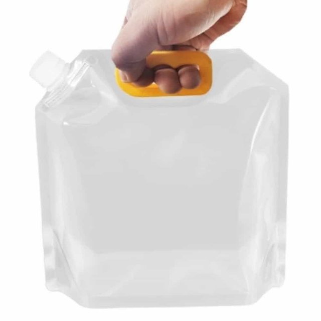 휴대용비닐 물통 2L 소 급수통 접는물통 비닐물주머니