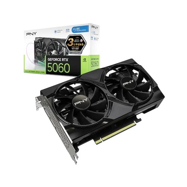 PNY 지포스 RTX 5060 OC D7 8GB Dual Fan 제이씨현 (정품, 빠른발송)