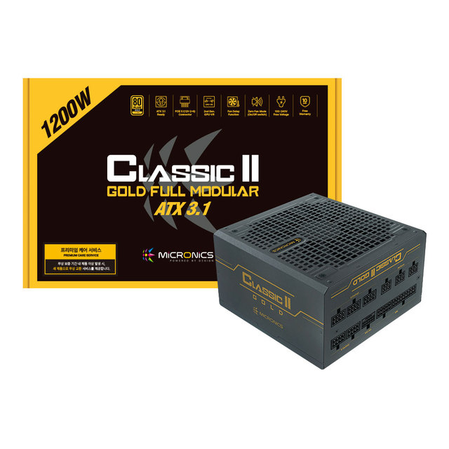 마이크로닉스 Classic II 1200W 80PLUS골드 풀모듈러 ATX3.1