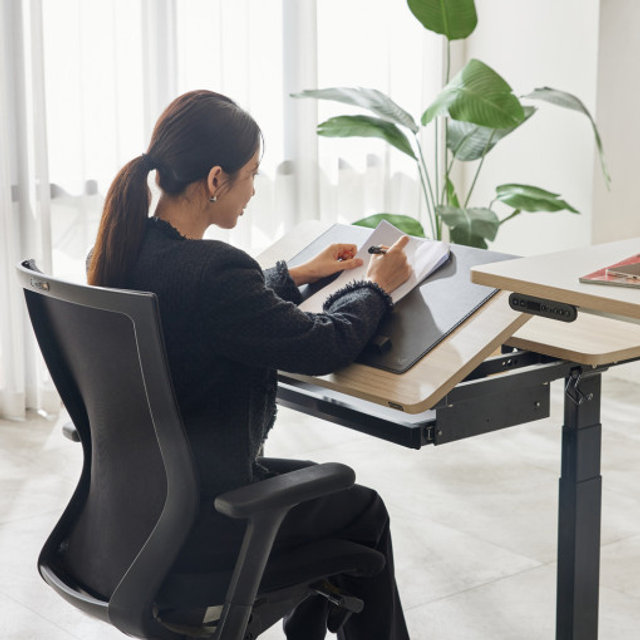 [비밀특가] 각도조절 전동 책상 듀얼모터 듀얼플러스 3STEP 1400 x 800