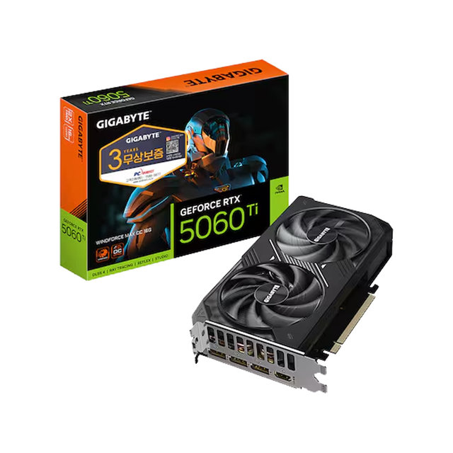  기가바이트 지포스 RTX 5060 Ti WINDFORCE MAX OC D7 16GB 피씨디렉트--
