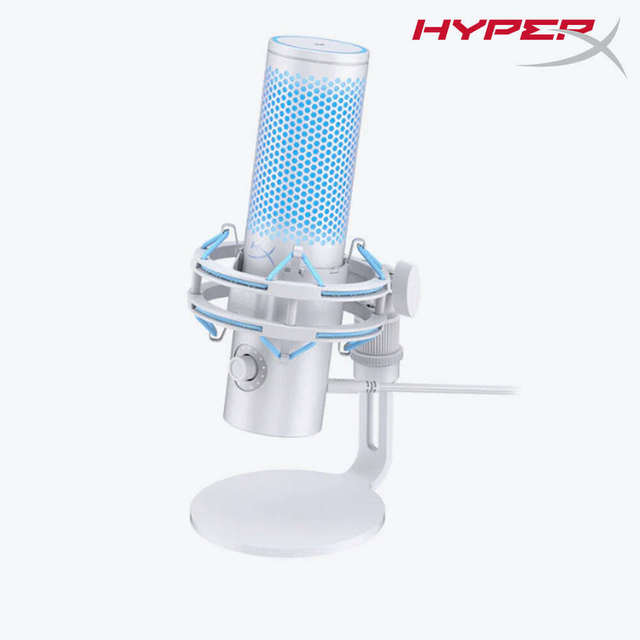 하이퍼엑스 쿼드캐스트 2 게이밍 방송용 유선 마이크 (프로스트)